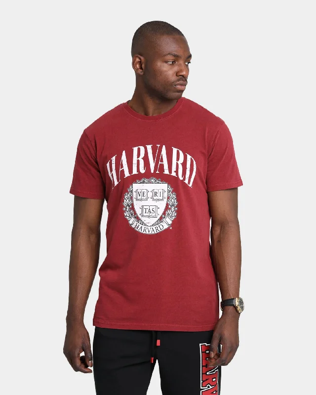 NCAA Harvard Abril Arch T-Shirt Blood Stone Houndstooth Herringbone Solid