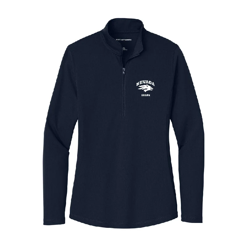 Nevada - NCAA Women's Soccer : Gabby Brown - Women's Lightweight Quarter Zip Jacket Striped Jacket Polka Dot Jacket Floral Jacket