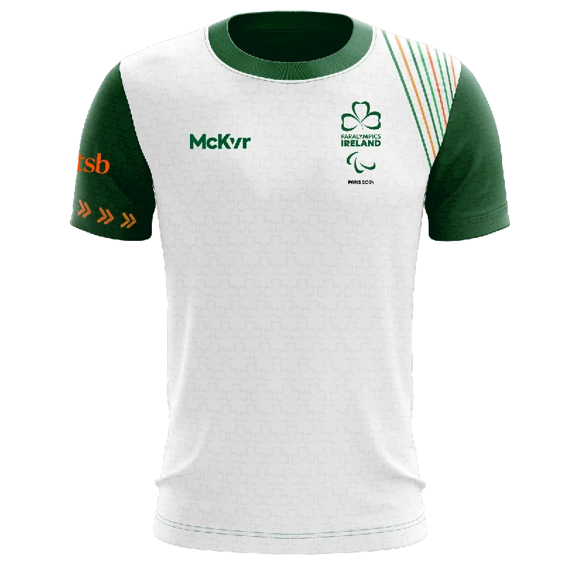 Mc Keever Paralympics Ireland Village Wear Jersey - Adult - White Ash Gray Jersey Tee