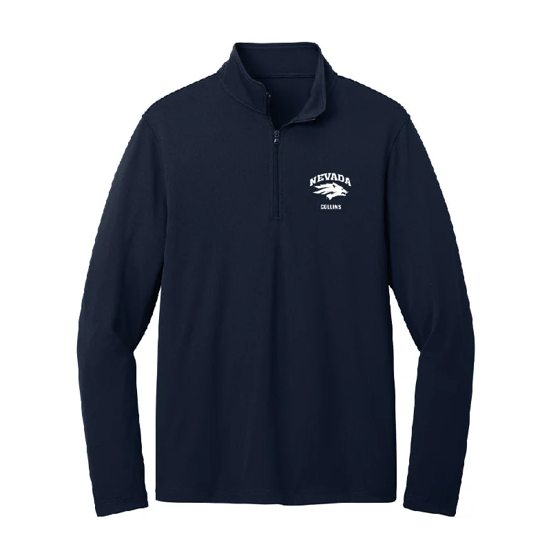 Nevada - NCAA Women's Soccer : Mia Collins - Lightweight Quarter Zip Jacket Fleece Fabric Down Fabric Feather Fabric