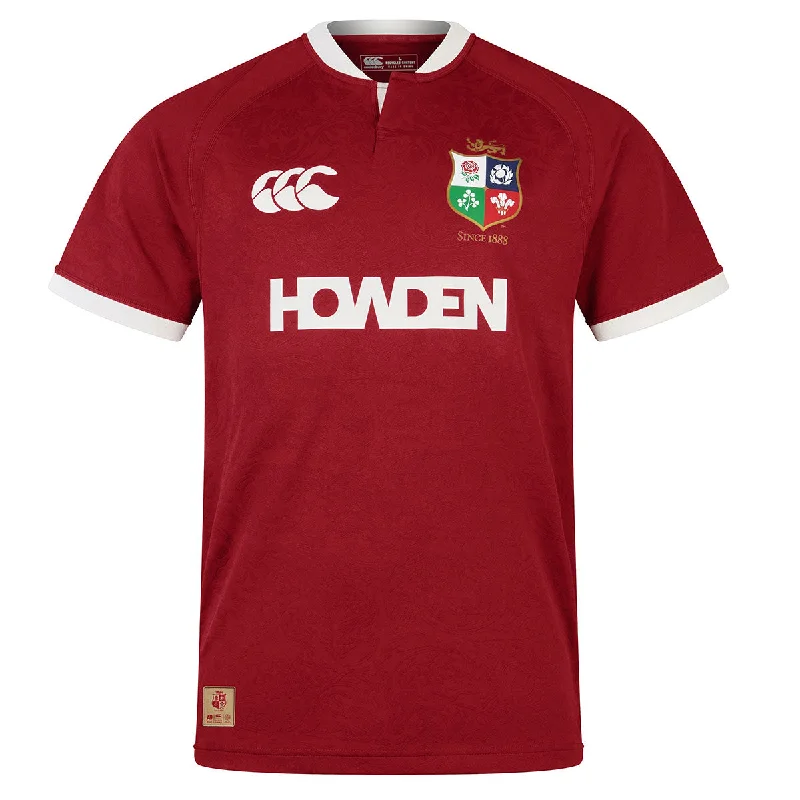 Canterbury British and Irish Lions Replica Rugby Jersey - Mens - Red Dahilia Cream Jersey Tee