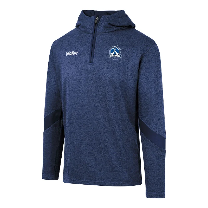 Mc Keever Kevins Hurling & Camogie Dublin Core 22 1/4 Zip Hoodie - Adult - Navy Hoodie with Side Slits Relaxed Casual