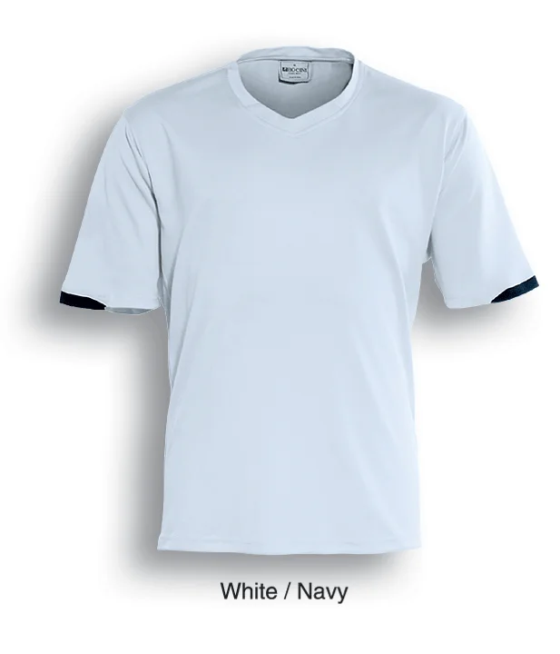 Adults Breezeway Soccer Jersey - White/Navy Short Sleeve Jersey Top