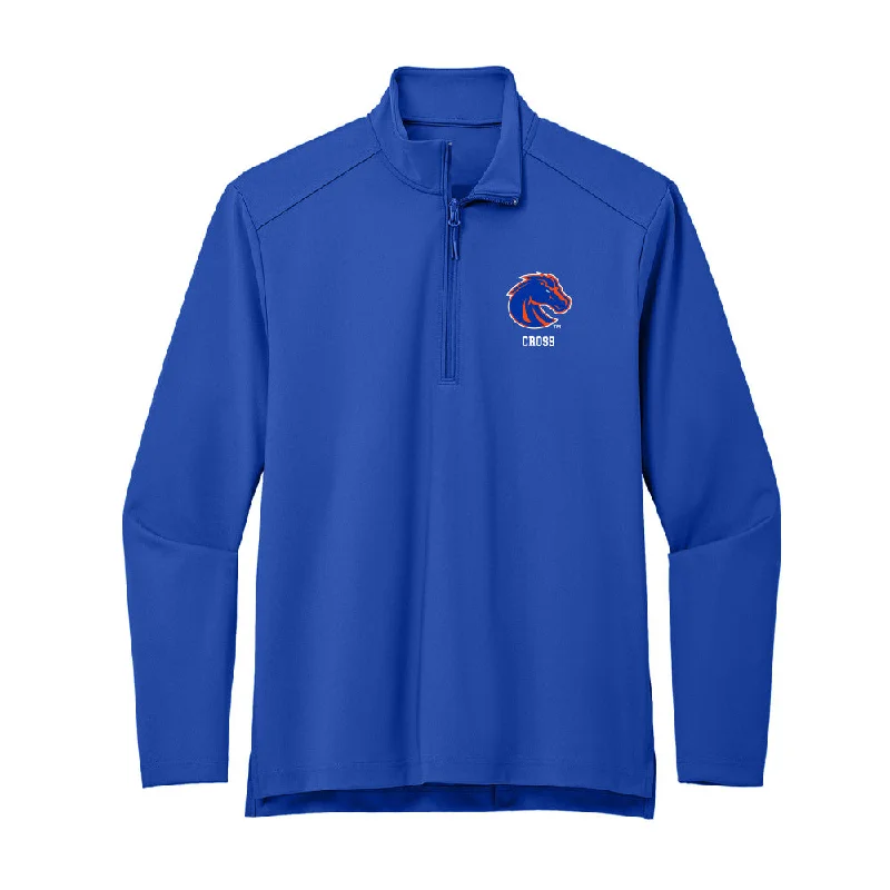 Boise State - NCAA Women's Soccer : Carly Cross - Premium Quarter Zip Jacket Striped Jacket Polka Dot Jacket Floral Jacket