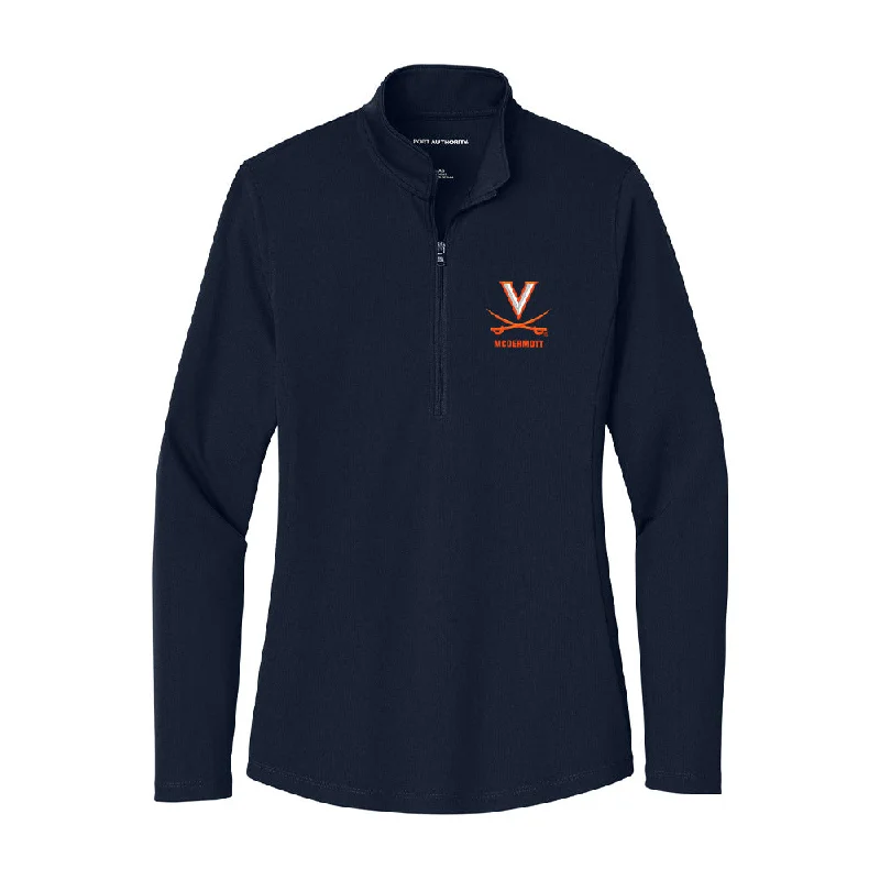 Virginia - NCAA Women's Soccer : Meredith McDermott - Women's Lightweight Quarter Zip Jacket Print Jacket Jacquard Jacket Patchwork Jacket