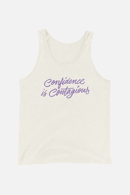 Confidence is Contagious Unisex Tank Top stretchy tank top