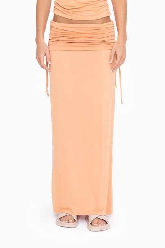 Women's Mono B | 2-in-1 Convertible Maxi Skirt | Terra Cotta cashmere skirt plush