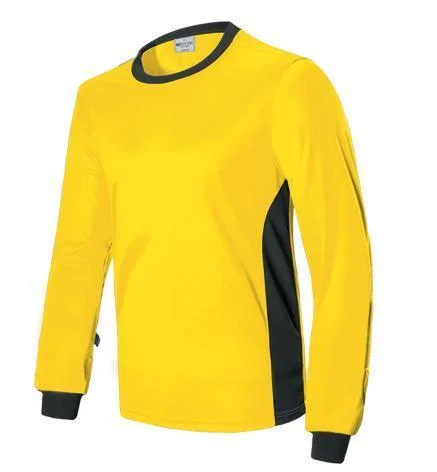 Adults Goal Keeper Jersey - Yellow/Black Polo Neck Jersey Top