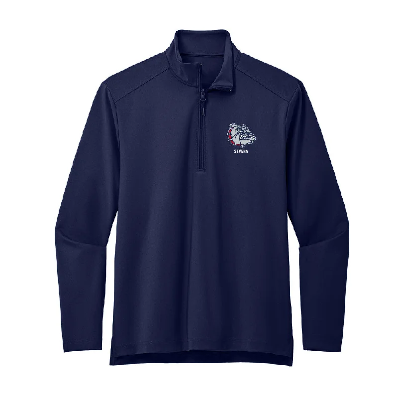 Gonzaga - NCAA Women's Soccer : Amelia Severn - Premium Quarter Zip Jacket Satin Fabric Silk Fabric Chiffon Fabric