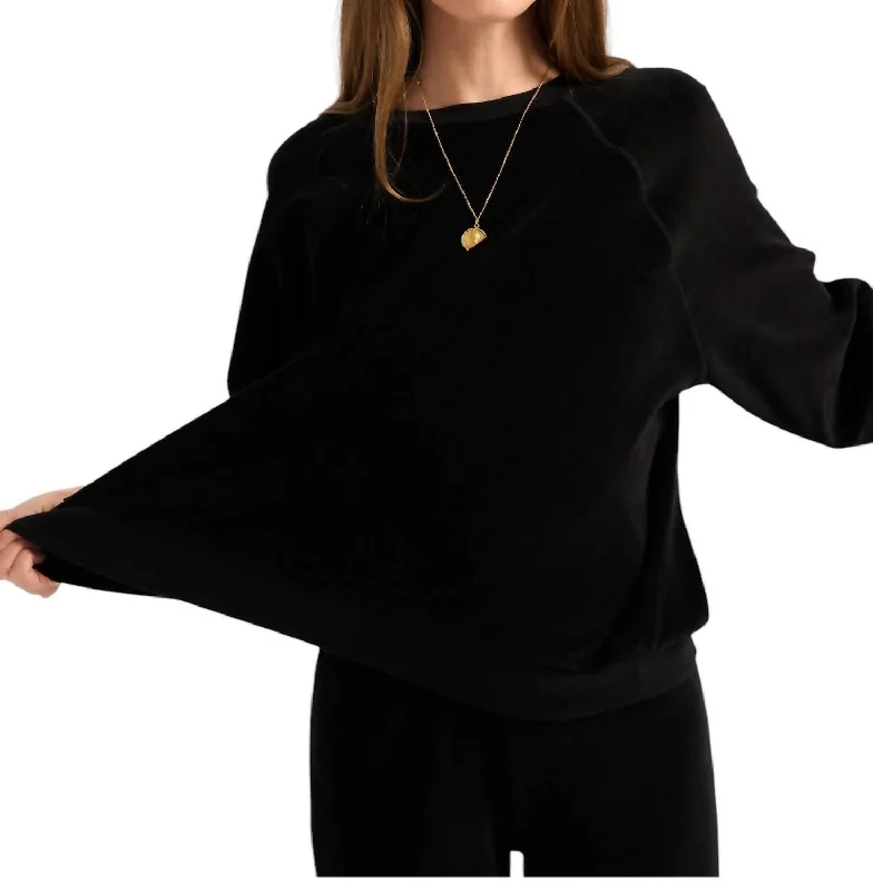 Samos Sweatshirt In Black Hoodie with Snap Buttons Easy Quick