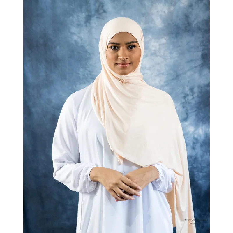 Jersey Hijab - Cosmic Latte Luxury Jersey Tee