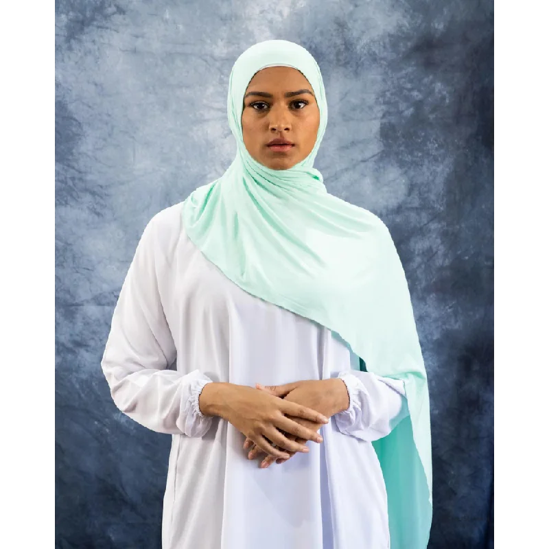 Mint Green Jersey Hijab Holiday Jersey Tee