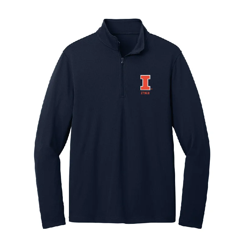 Illinois - NCAA Women's Soccer : Abby Lynch - Lightweight Quarter Zip Jacket Rayon Jacket Velvet Jacket Corduroy Jacket