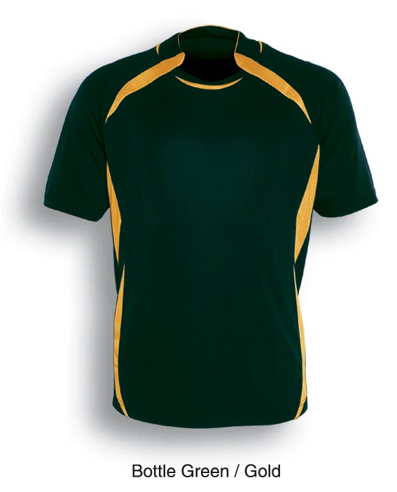 Adult Sports Soccer Jersey - Bottle Green/Gold Solid Color Jersey Shirt