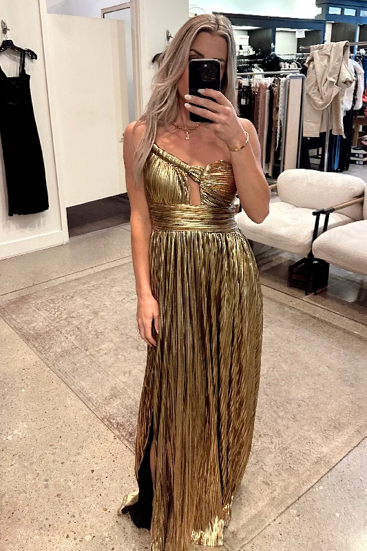 Goddess Dress - Metallic Gold Tunics Stylish elegant