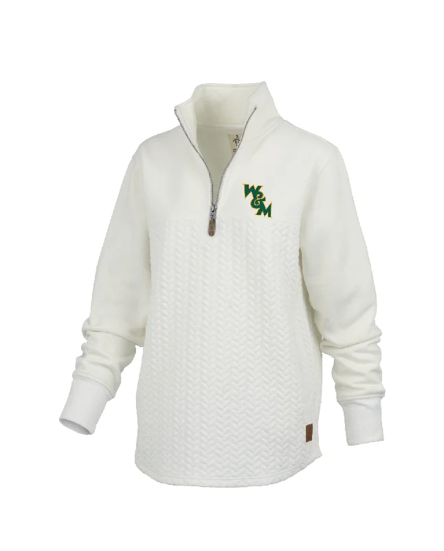 William & Mary 1/4 Zip Sweater Open Front Closed Front Wrap Front