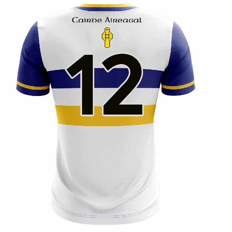 Mc Keever Errigal Ciaran GAA Numbered Home Jersey - Adult - White/Royal Player Fit Pure White Jersey Tee