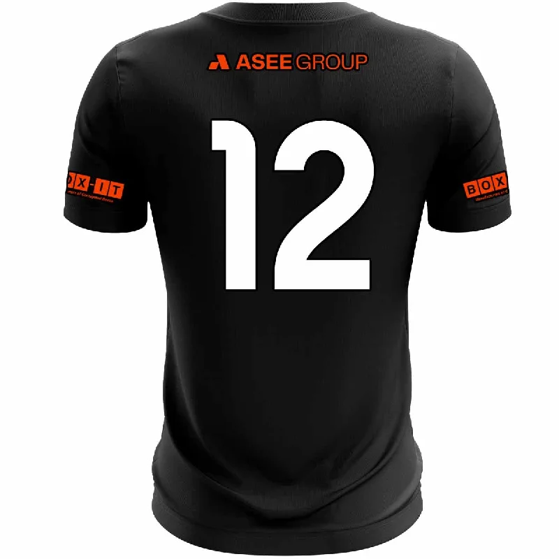 Mc Keever Armagh GAA Numbered Away Jersey - Adult - Black Player Fit Comfortable Jersey Tee