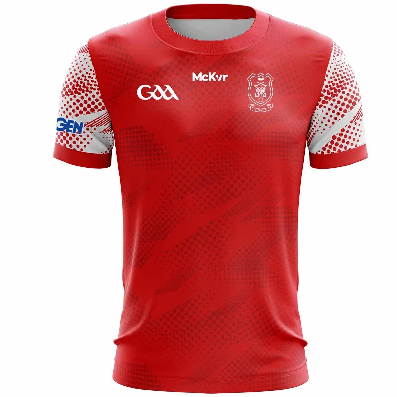 Mc Keever Cuala GAA Training Jersey - Adult - Red Player Fit Scoop Neck Jersey Top