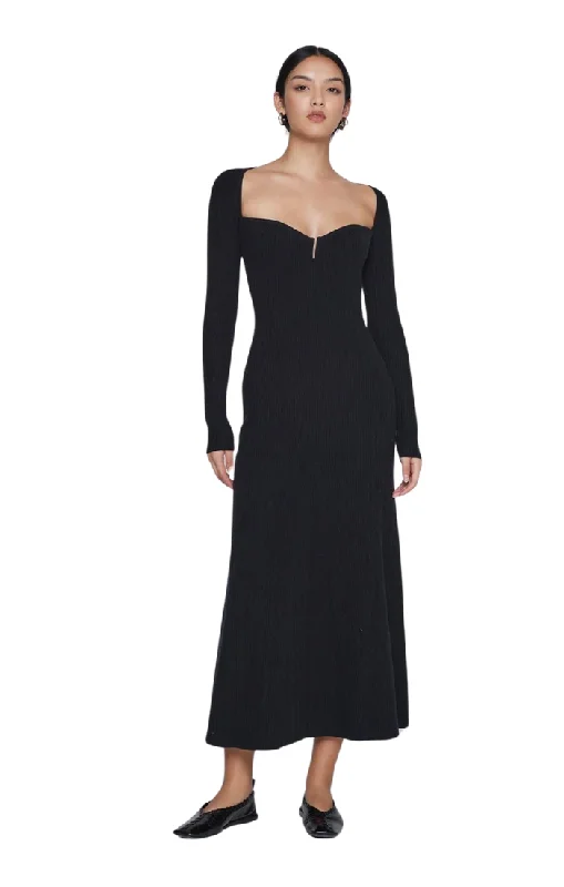 Camryn Dress - Raven Cowl Neckline Elegant