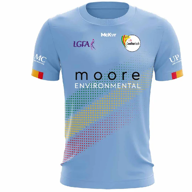 Mc Keever Carlow Ladies LGFA Official Training Jersey - Adult - Blue Mint Green Jersey Tee