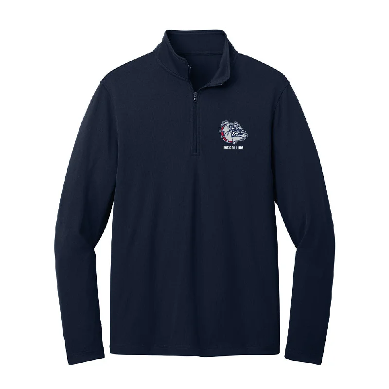 Gonzaga - NCAA Women's Soccer : Michaela McCollum - Lightweight Quarter Zip Jacket Belted Jacket Elasticated Jacket Padded Jacket