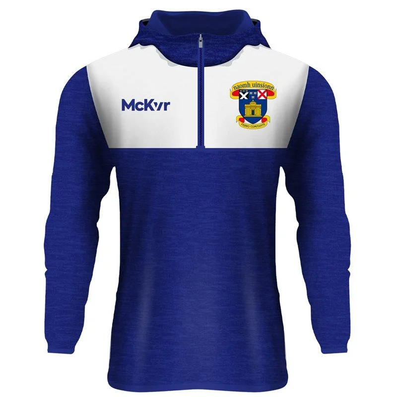 Mc Keever St Vincents GAA 1/4 Zip Hoodie - Mens - Royal/White Hoodie with Hem Contrast Bold Stylish