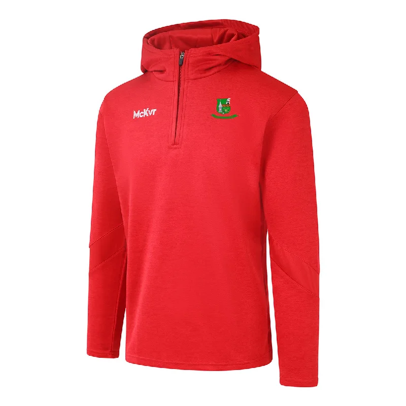 Mc Keever Fr O'Neills GAA Core 22 1/4 Zip Hoodie - Adult - Red Hoodie with Ribbed Neckline Snug Warm