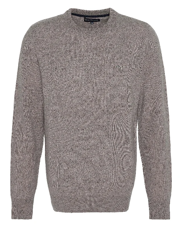 Tainsbury Crew Neck Sweater - Stone Chenille Fabric Brocade Fabric Lace Fabric