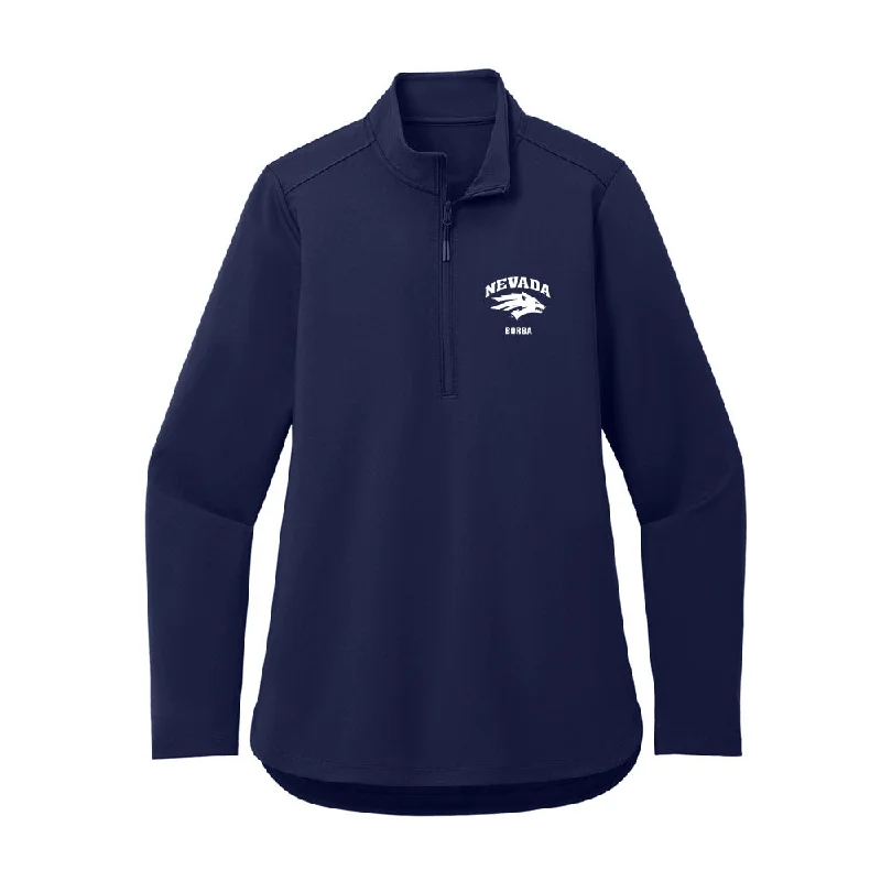 Nevada - NCAA Women's Soccer : Natalie Borba - Women's Premium Quarter Zip Jacket Hoodie Zip-Up Jacket Button-Up Jacket