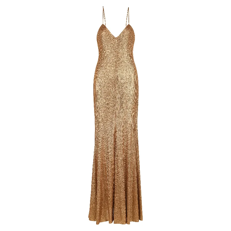 Milou Slip Dress - Gold Tunics Solid Classic