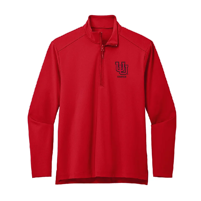 Utah - NCAA Women's Soccer : Maryn Granger - Premium Quarter Zip Jacket Bomber Jacket Anorak Windbreaker