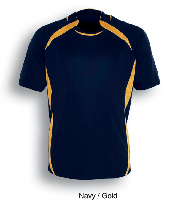 Adult Sports Soccer Jersey - Navy/Gold Textured Jersey Blouse