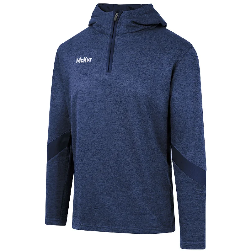 Mc Keever Core 22 1/4 Zip Hoodie - Adult - Navy Hoodie with Button Classic Timeless