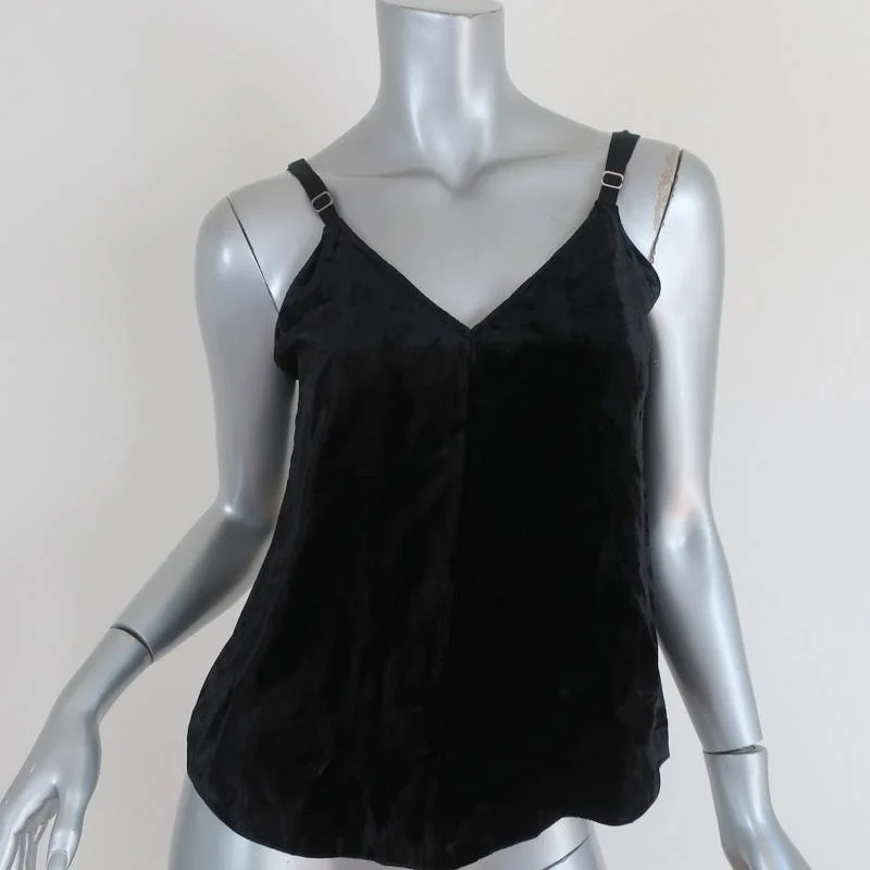 A.L.C. Tank Top Axel Black Velvet Size 0 V-Neck Camisole athletic tank top