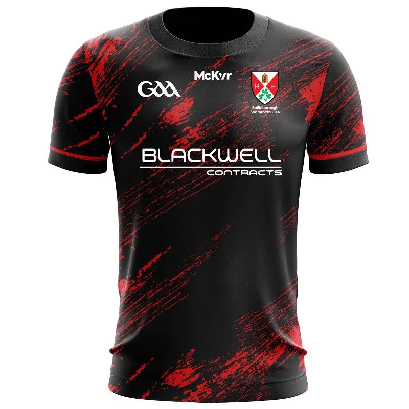 Mc Keever Bailieborough Shamrocks GAA Training Jersey - Adult - Black/Red Royal Blue Jersey Shirt