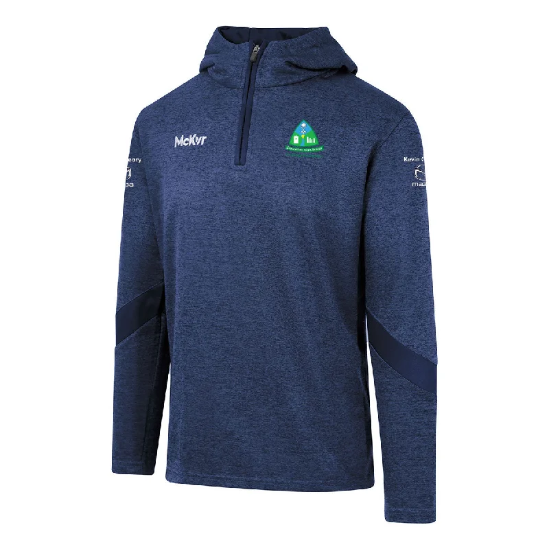 Mc Keever Valley Rovers Core 22 1/4 Zip Hoodie - Adult - Navy Hoodie with Hem Detail Decorative Unique