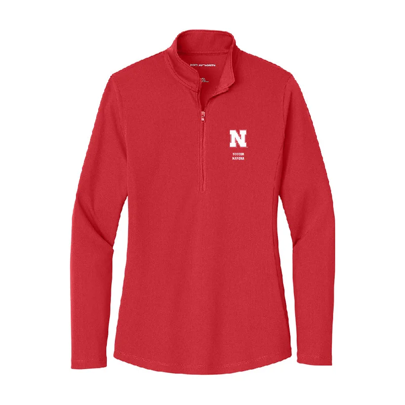 Nebraska - NCAA Women's Soccer : Allison Napora - Women's Lightweight Quarter Zip Jacket Satin Jacket Silk Jacket Chiffon Jacket