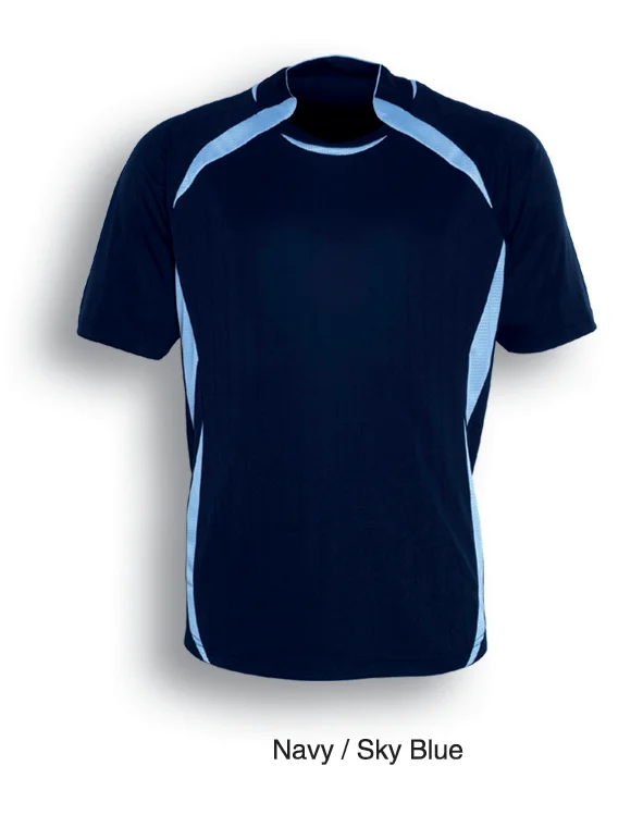 Adult Sports Soccer Jersey - Navy/Sky Blue Striped Jersey Top