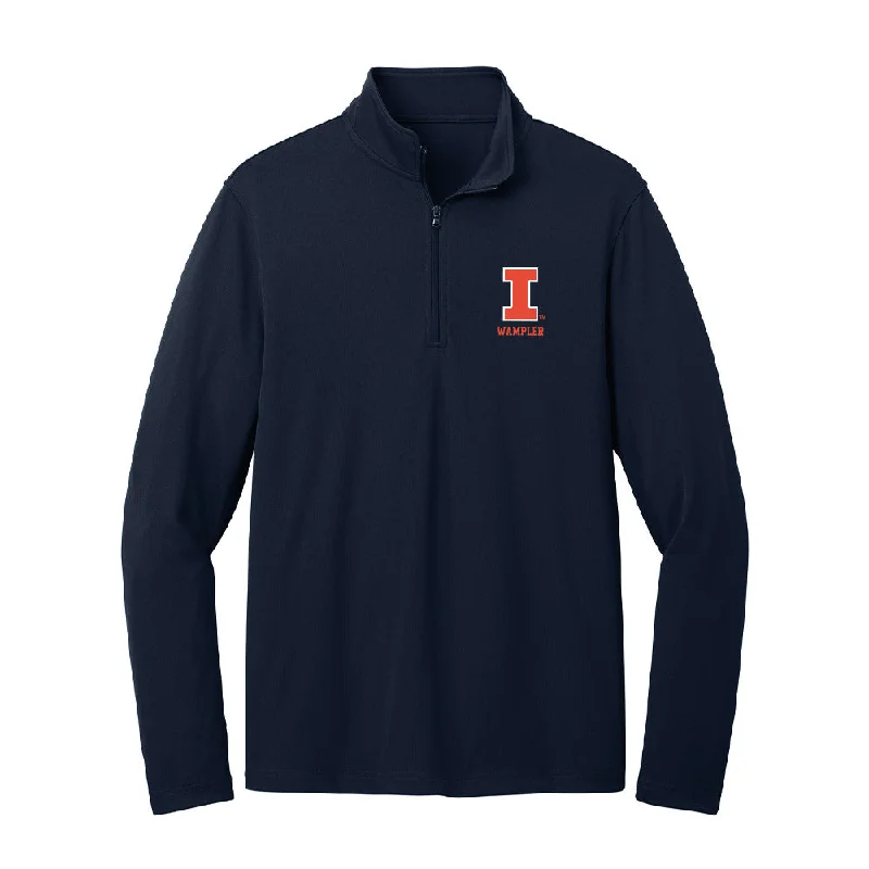 Illinois - NCAA Women's Soccer : Sophia Wampler - Lightweight Quarter Zip Jacket Tiered Jacket Buttoned Jacket Zippered Jacket