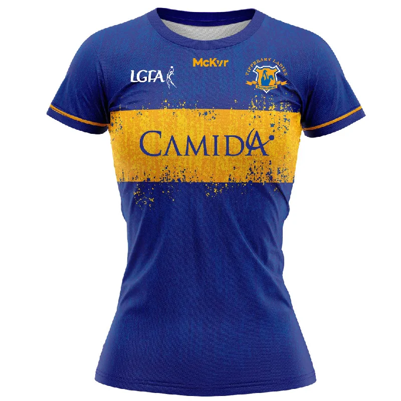 Mc Keever Tipperary Ladies LGFA Official Home Jersey - Womens - Royal Polo Neck Jersey Top