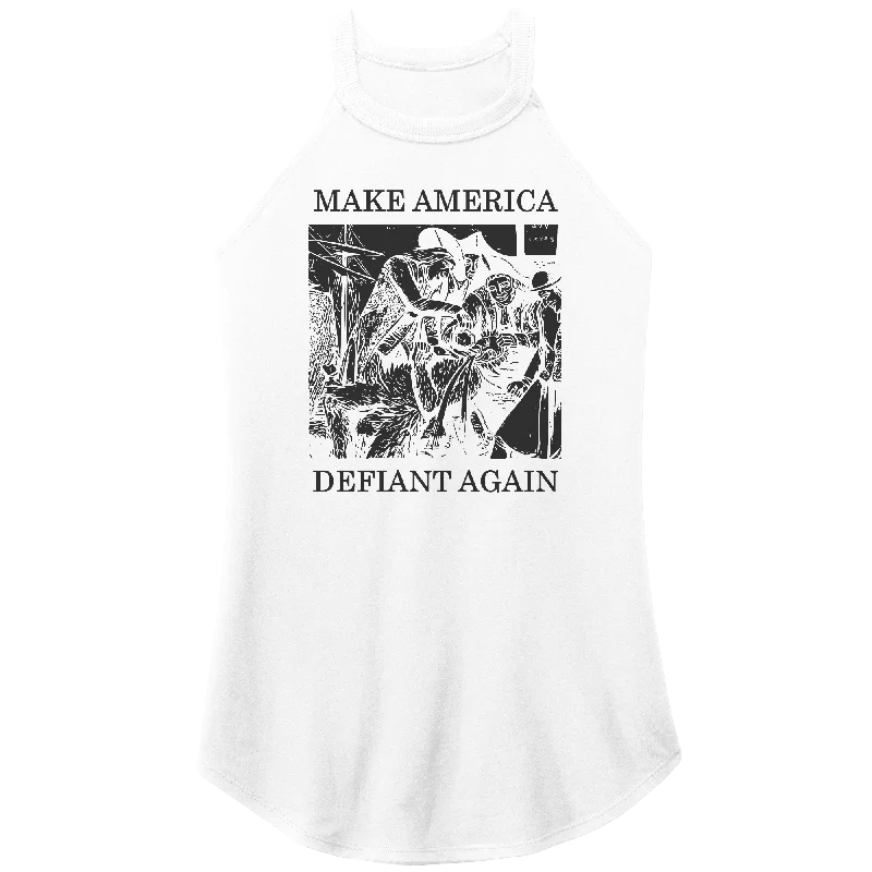 Make America Defiant Again 22 women's (light) rocker tank lemon yellow tank