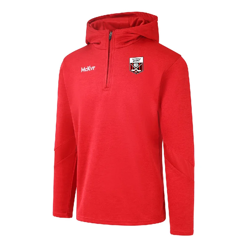 Mc Keever Trinity Gaels GAA Core 22 1/4 Zip Hoodie - Adult - Red Hoodie with Hem Ribbing Snug Secure