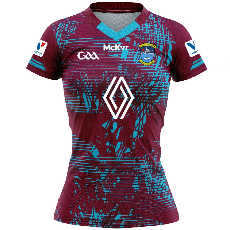 Mc Keever Westmeath GAA Training Jersey - Womens - Maroon/Cyan Sophisticated Jersey Tee