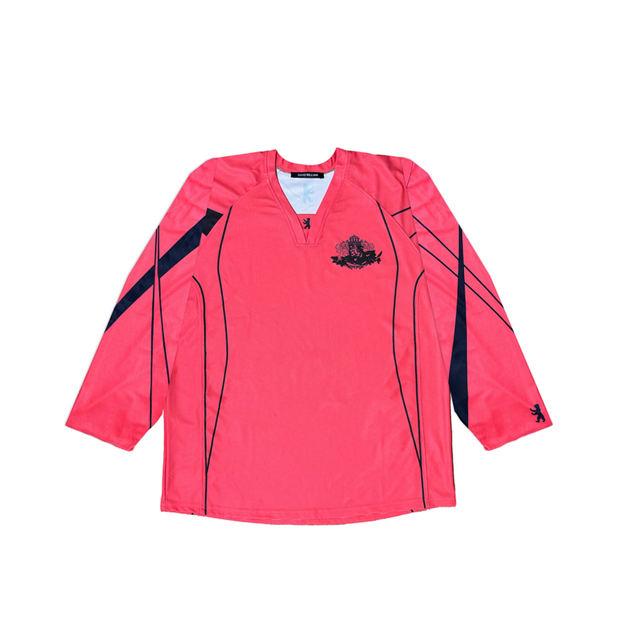 David William Sofia Icehockey Jersey - Coral Pure White Jersey Tee