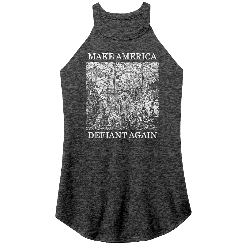 Make America Defiant Again women's (dark) rocker tank white tank top