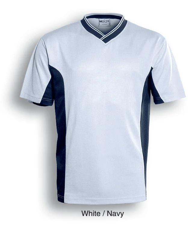 Adults Soccer Panel Jersey - White/Navy Asymmetrical Jersey Blouse