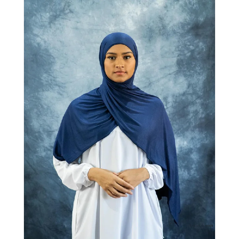 Jersey Hijab - Navy Blue Sophisticated Jersey Tee