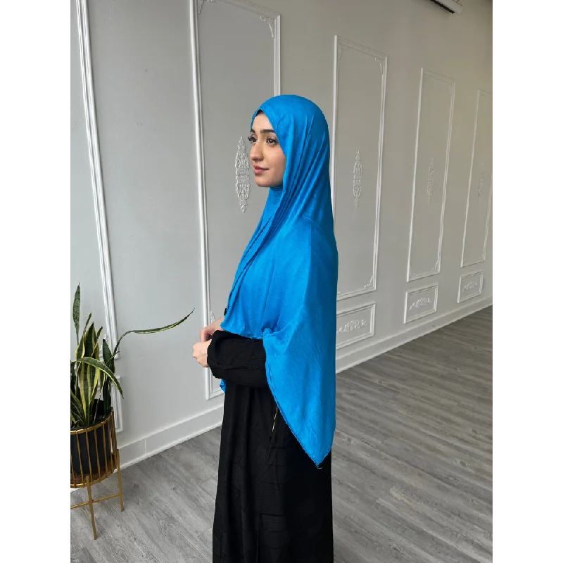 Jersey Hijab - Electric Blue Business Jersey Tee