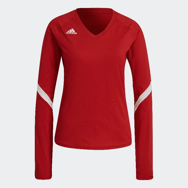 Women's adidas Quickset Long Sleeve Jersey Lavender Jersey Tee